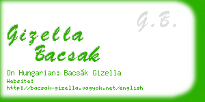 gizella bacsak business card